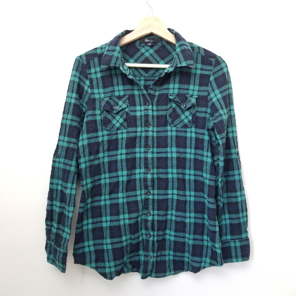 Plaid button down